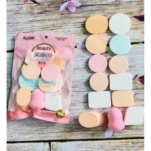 Set 13 Bông Mút Trang Điểmdặm Phấn Chính Hãng Kelilii Tt