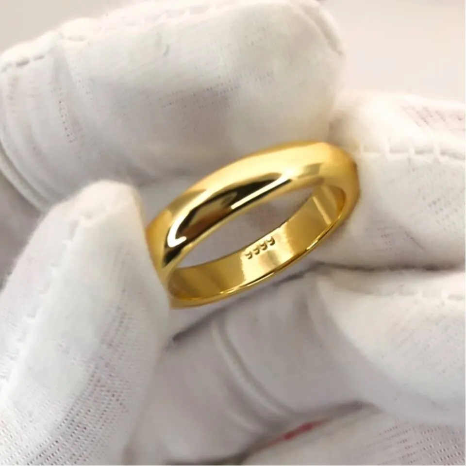 Nhẫn tròn trơn vàng 9999 - Nhẫn nam - nhẫn nữ