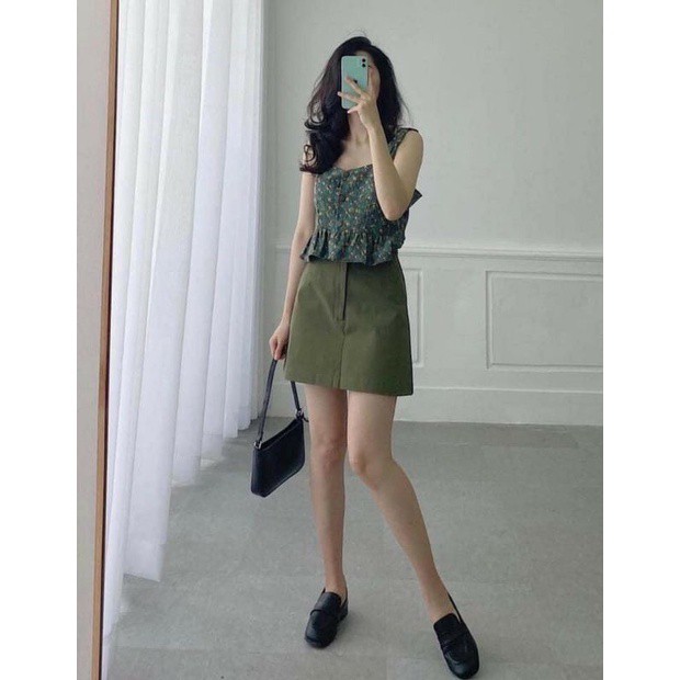 Set Áo Croptop Chân Váy Hoa Nhí Giá Rẻ Tháng 8,2023|Biggo Việt Nam