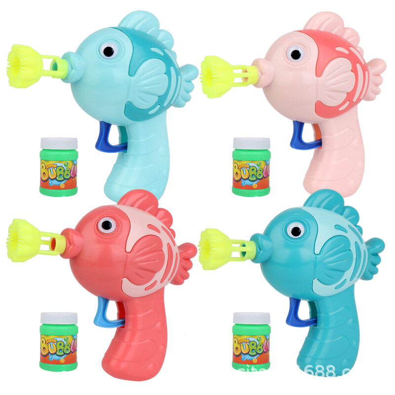 LYZRC Childrens Mini Manual Bubble Machine Small Cute Fish Bubble Machine Toy Bubble Blowing