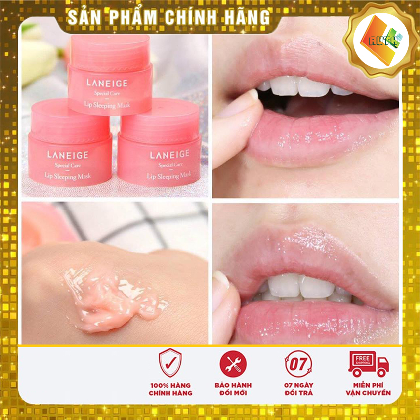Ủ Môi Laneige 3g Hàn Quốc (giá sỉ) lẻ môi đến mấy chỉ cần thoa 3 ngày là khỏi cung cấp độ ẩm dưỡng môi luôn tươi tắn khử môi thâm nhỏ gọn tiện bỏ túi