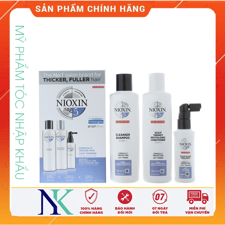 Bộ Dầu Gội Nioxin Trialkit Chống Rụng Tóc ( Hệ Thống 5)