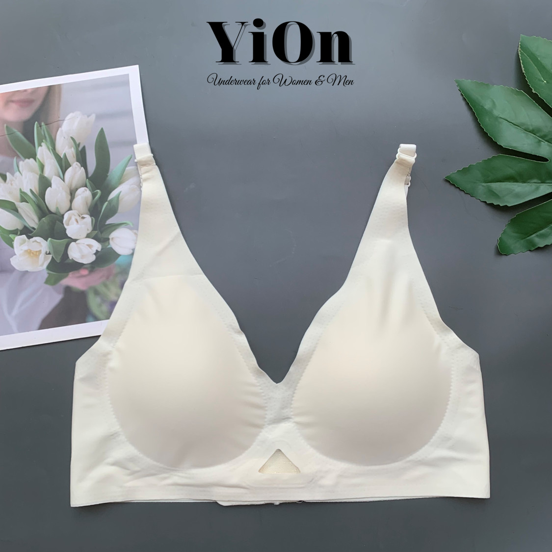 Áo ngực su nước phối lưới mềm mát thoáng khí Bra nữ không gọng mút mỏng AM16