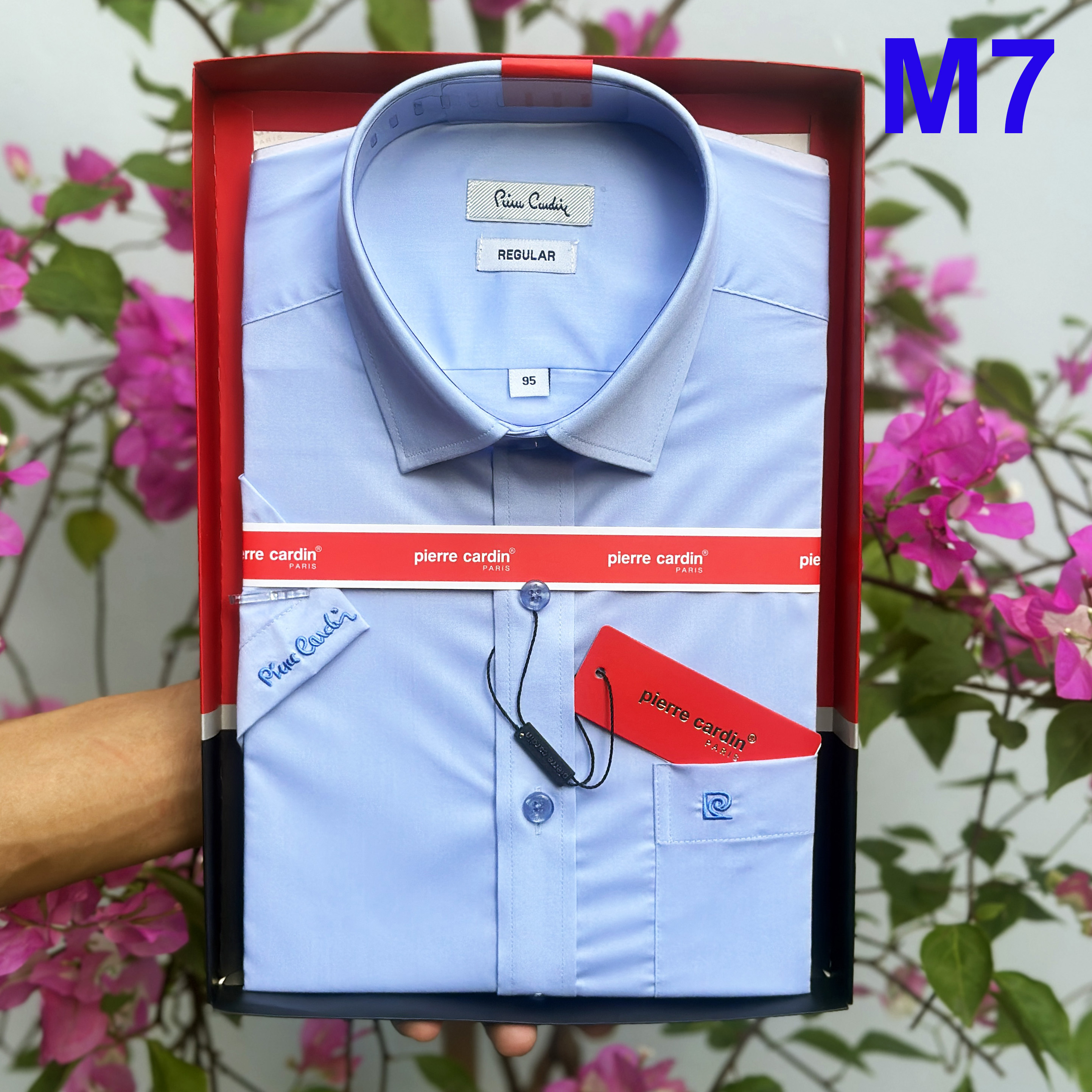 Áo Sơ Mi Nam Sơ Mi Cộc Tay Xanh Kẻ Caro Xanh Sơ Mi Dài Tay Sơ Mi Kẻ Sơ Mi Nam Pierre Cardin Chính Hã
