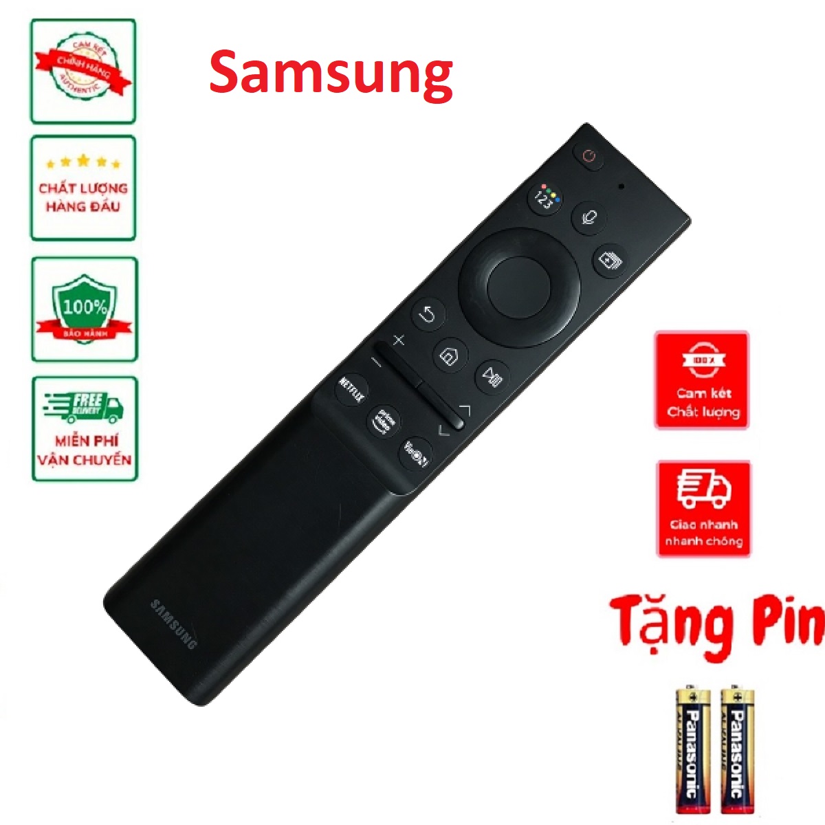 Điều khiển Tivi QLED 4K 43 inch Samsung QA43Q65A Remote tivi Samsung QA43Q65A có giọng nói hàng chín