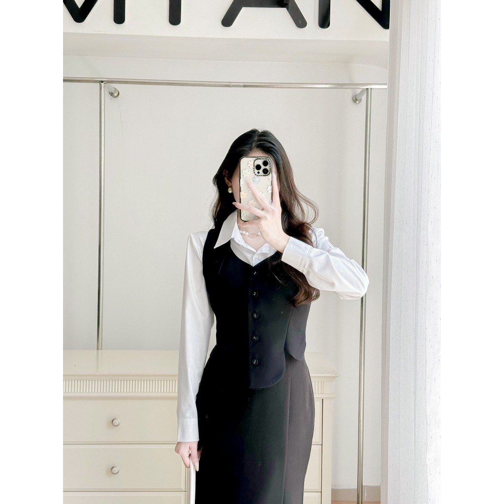 Áo Gile Nữ Dạng Vest Cổ Trồn Thiết Kế Dáng Ôm Sang Trọng Thanh Lịch MYAN DESIGN Avn032401
