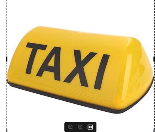 Mào TAXI có đèn đế nam châm  cỡ to -nhỏ gồm 2 màu vàng và trắng loại 28cm