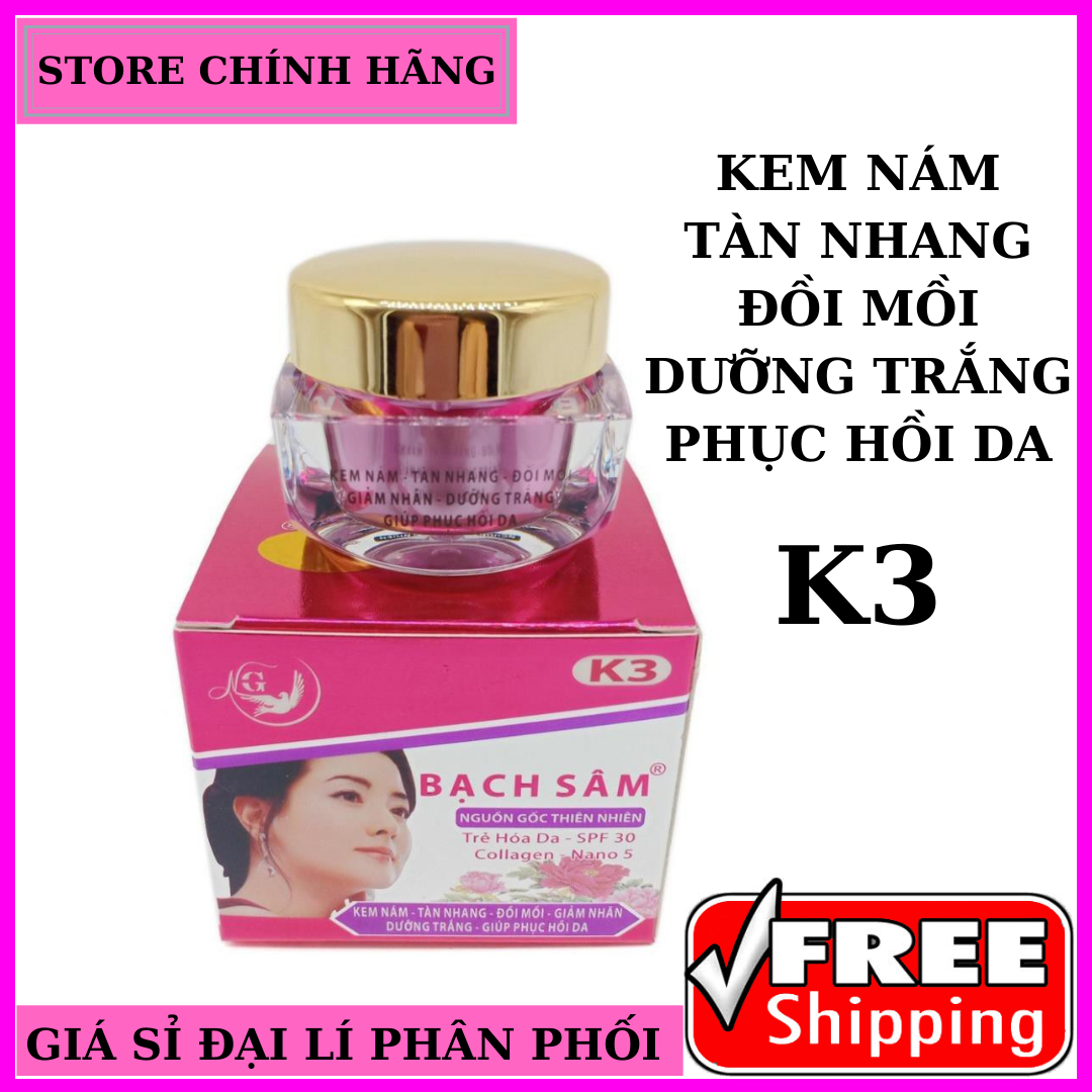 Kem Nám - Tàn Nhang - Đồi Mồi - Chống Nhăn - Dưỡng Trắng - Phục Hồi Da Bạch Sâm K3 - Store Hàng Việt