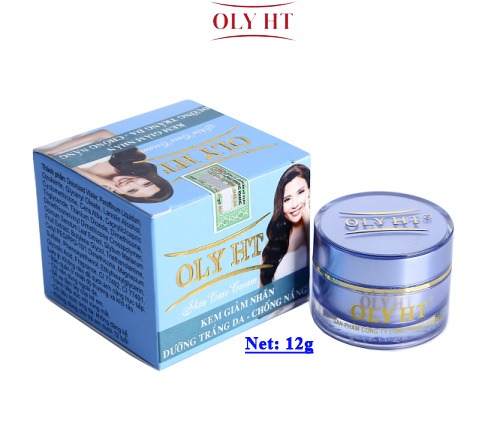 Kem Dưỡng Trắng Da Chống Nắng Giảm Nhăn OLY HT Long Phụng Khang (12g) Màu Xanh Chính Hãng