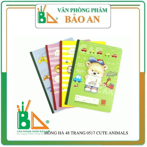 Vở 5 Ôly Hồng Hà 48 trang 0517 Cute Animals