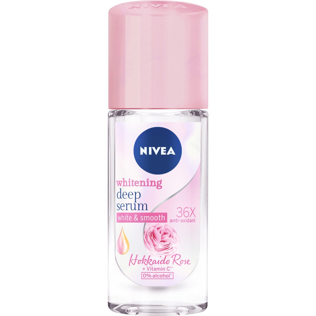 Lăn Ngăn Mùi Nivea Serum Trắng Mịn Hương Hoa Hồng Hokkaido 40Ml/Chai