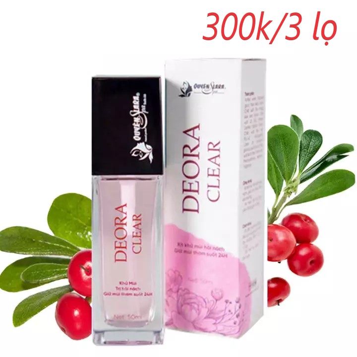 [Combo 3 Lọ ]Lăn Khử Mùi Deora Clear Quyên Lara 50Ml