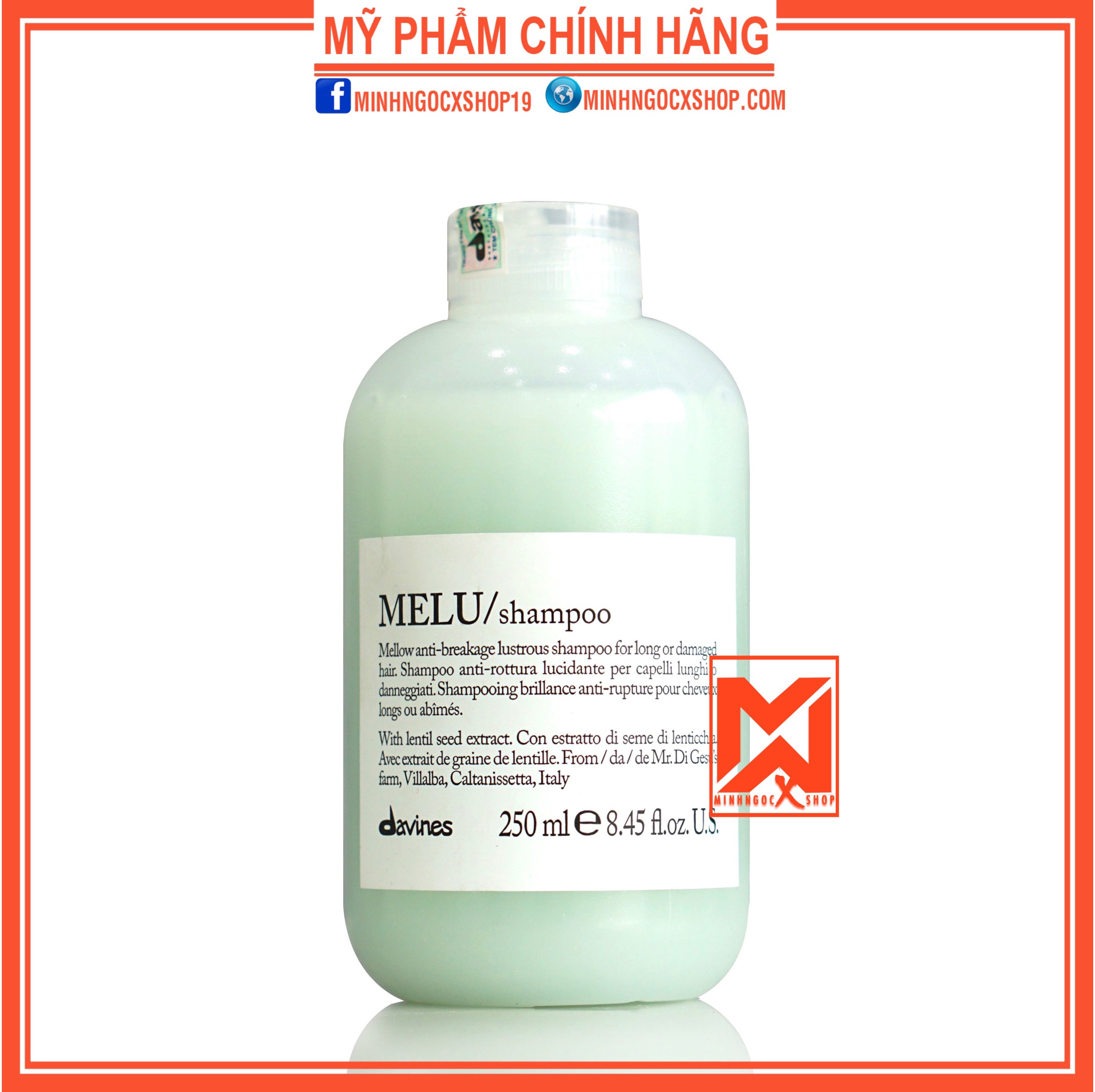 Dầu Gội Cho Tóc Dài Và Hư Tổn Davines Melu 250Ml Chính Hãng