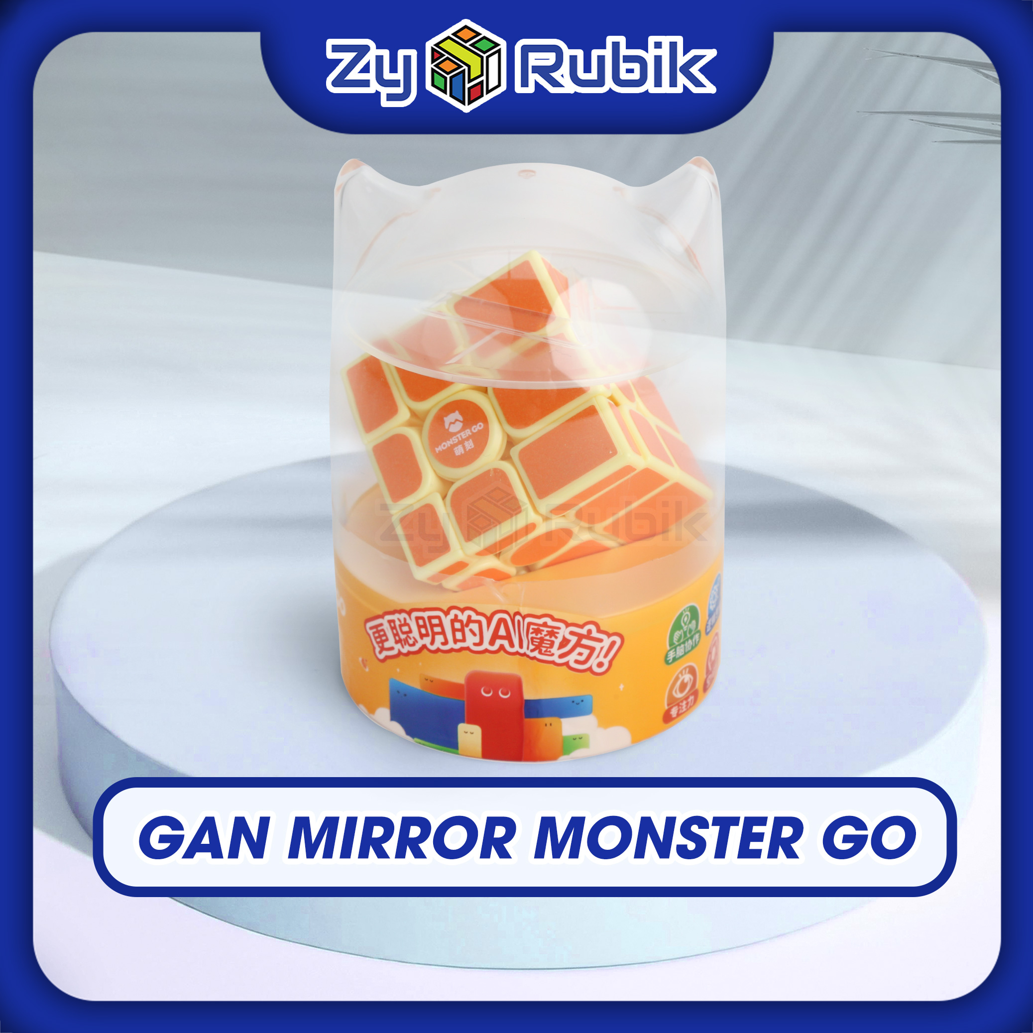 Rubik Biến Thể Gan Monster Go Mirror Orange - Rubic Gương Màu Cam GAN Monster Go - Zyo Rubik