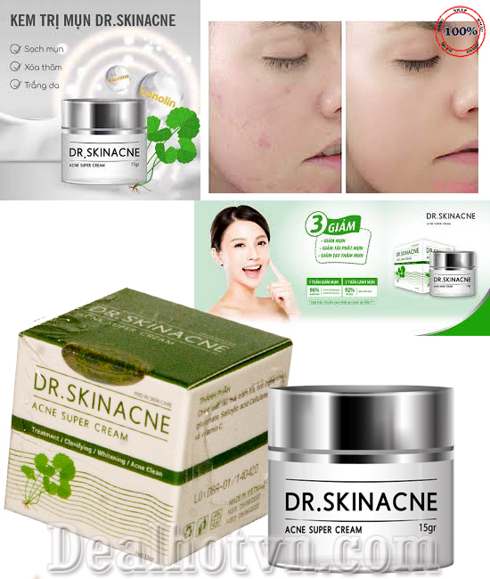 Kem Chấm Mụn Cấp Tốc Kem Dưỡng Da Dr Skinacne Xóa Mụn Cám Mụn Bọc Mụn Ẩn Và Tàn Nhang Sẹo Thâm Se Khít Lô Chân Lông