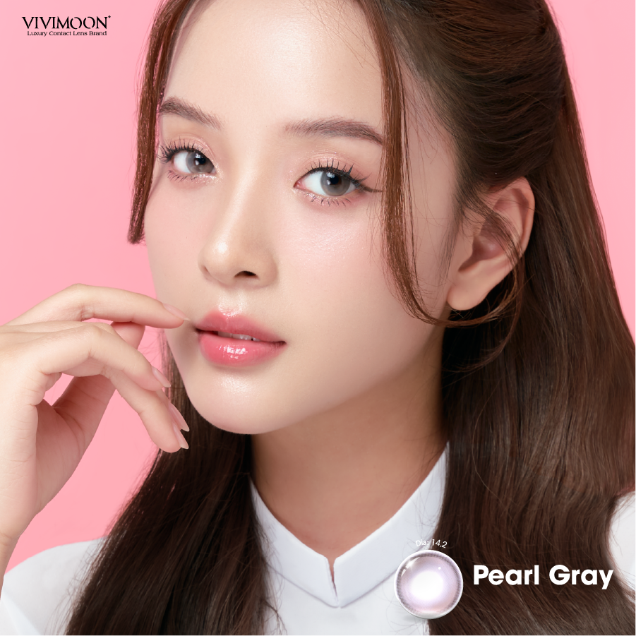Kính áp tròng VIVIMOON LENS 1 ngày màu nâu xám Pearl Gray (Giá 01 chiếc)