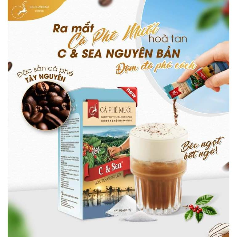 Cà Phê Muối Chuẩn Vị Huế Cà Phê Hòa Tan Loại Đặc Biệt Thơm Ngon Tiện Lợi - C&amp; Sea Le Plateau Coffee