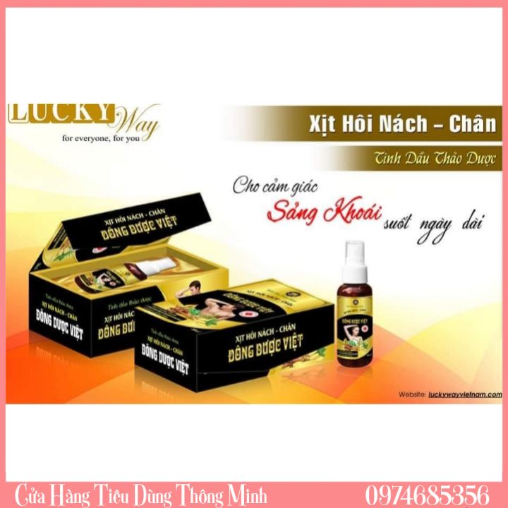 Xịt Hôi Nách Hôi Chân Lucky Way 30ml Ngăn Mồ Hôi Luôn Khô Thoáng