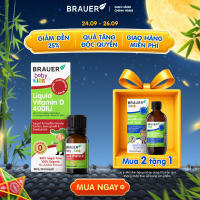 Siro BRAUER Liquid Vitamin D 400IU cho trẻ sơ sinh trở lên (10ml)