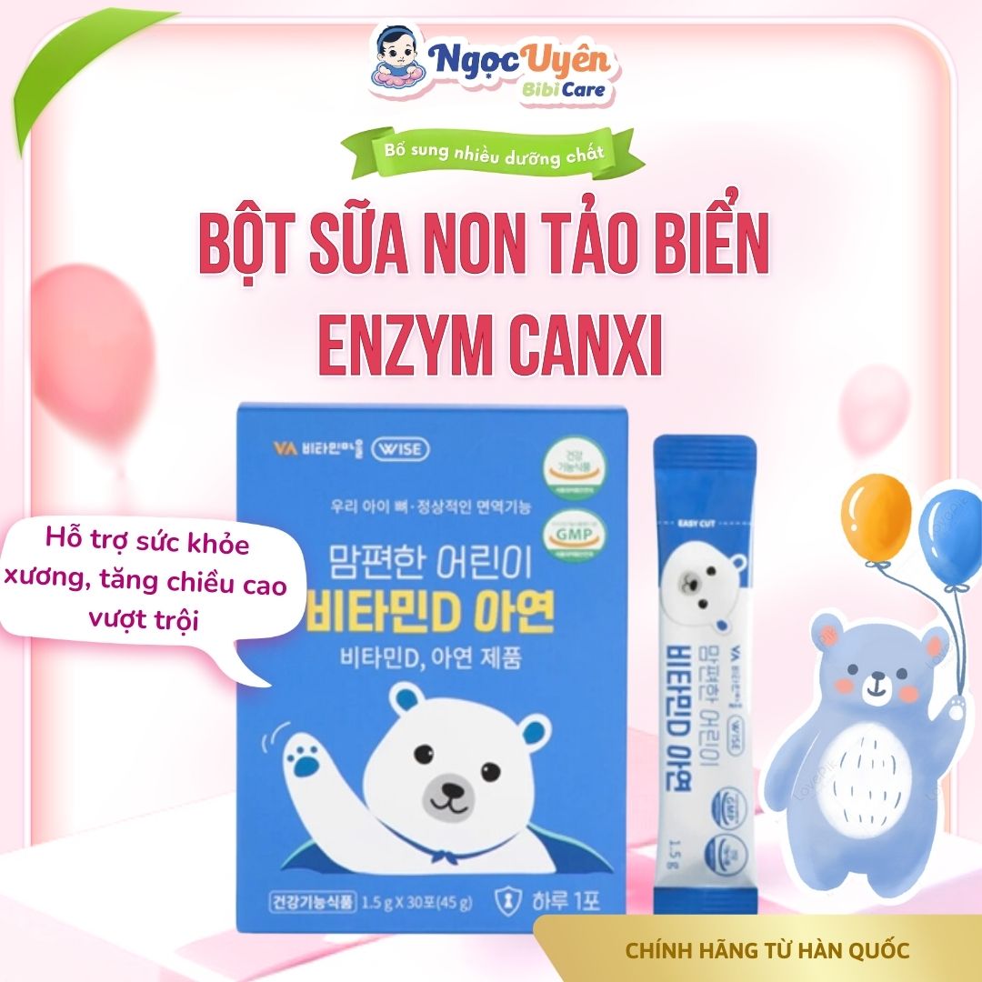 Bột sữa non tảo biển ENZYM CANXI bổ sung canxi cho bé - Sữa non giảm nguy cơ loãng xương chắc khỏe x