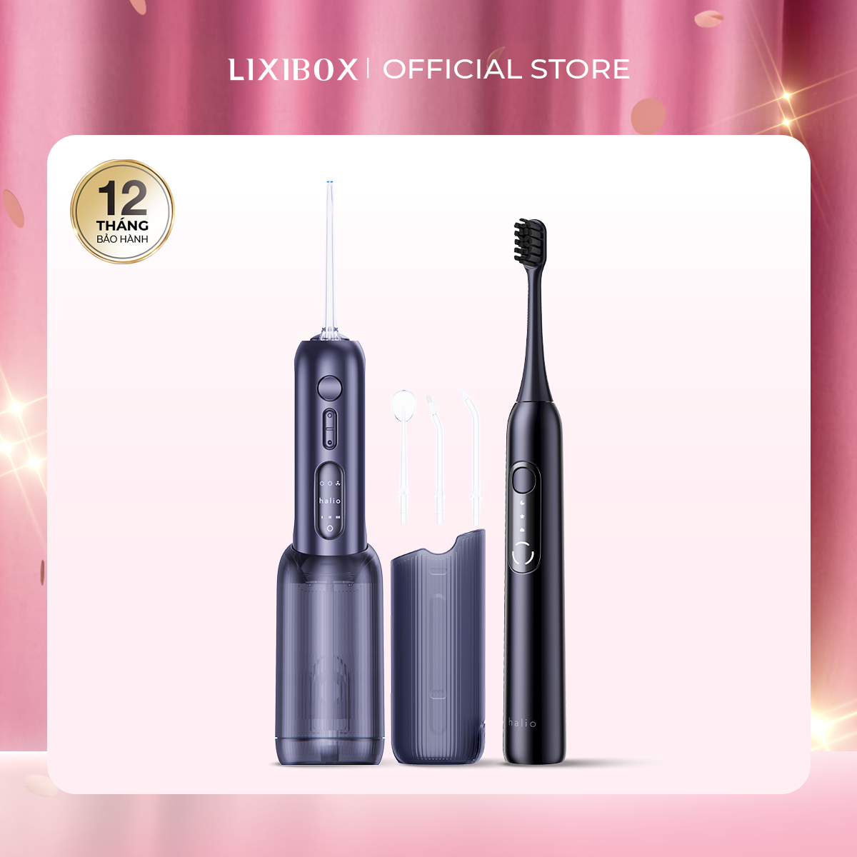 [VC 12% CHÀO TẾT] Máy Tăm Nước 2 Bình Thay Thế Halio UltraClean Express Hydro Floss Dùng Cho Cả Răng