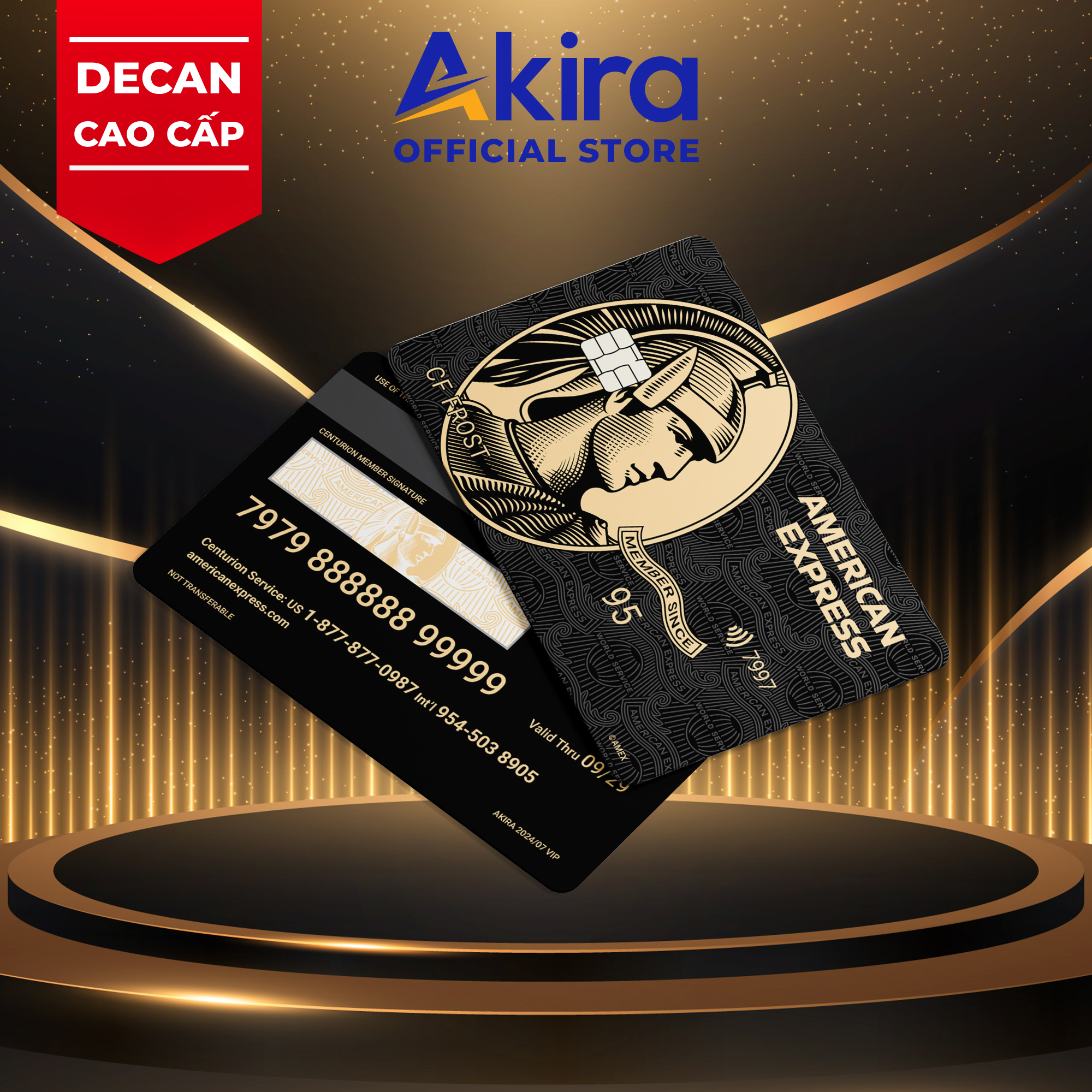 [AKIRA BRANDING] Skin Dán Thẻ AMERICAN EXPRESS (2) Cao Cấp - Miếng Dán Trang Trí Thẻ ATM