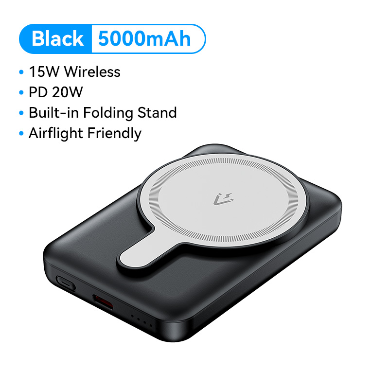 Vention Pin Sạc Dự Phòng 5000mAh 20W Siêu Nhanh - 2 Cổng Type-C/USB-C - Sạc Không Dây & Có Dây - Thi