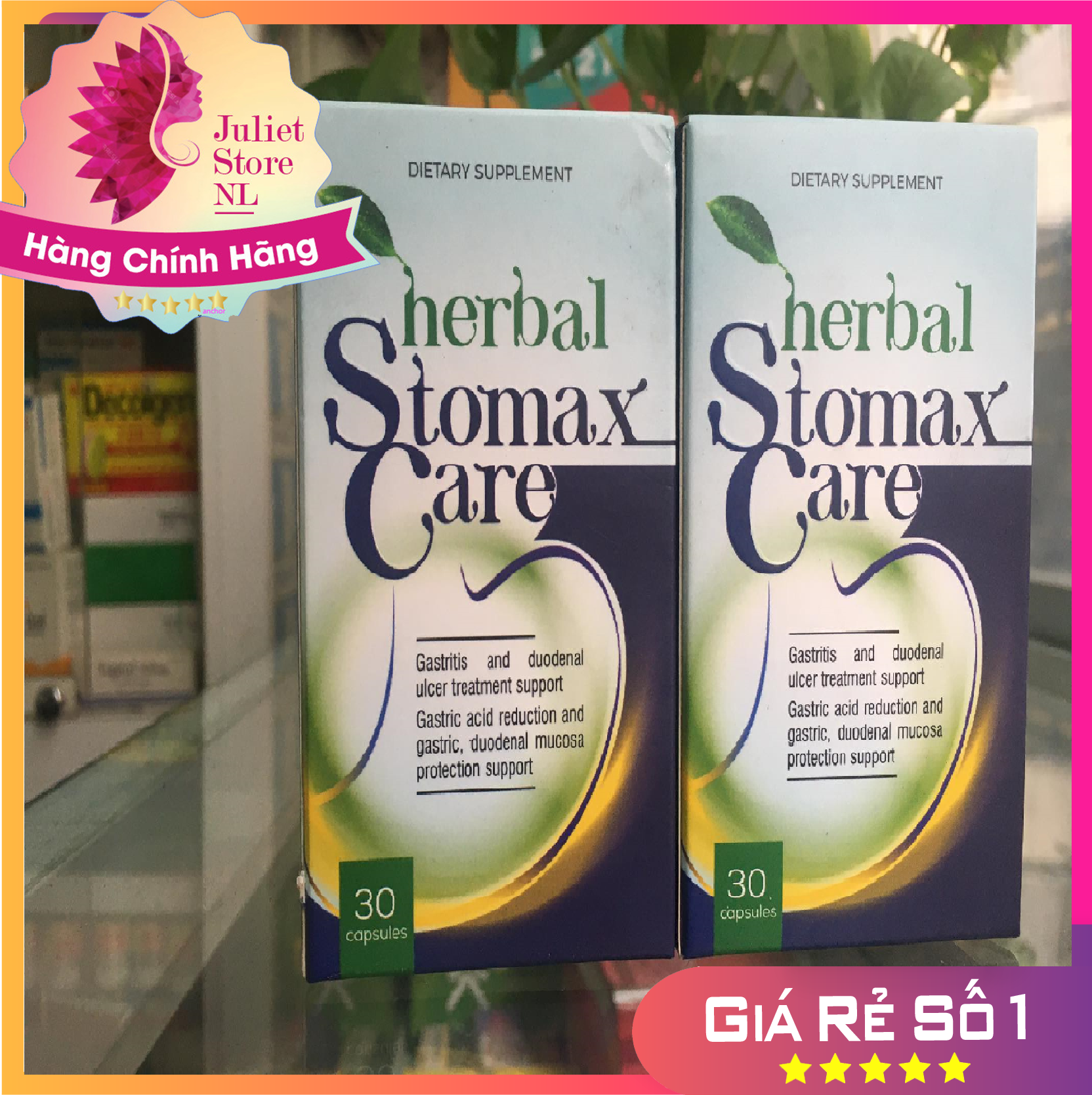 [Hcm]Herbal Stomaxcare Viên Uống Đẩy Lùi Viêm Đau Loét Dạ Dày Tá Trànggiảm Đau Mạnh Nhanh Hiệu Quả An Toàn 100% Chính Hãng