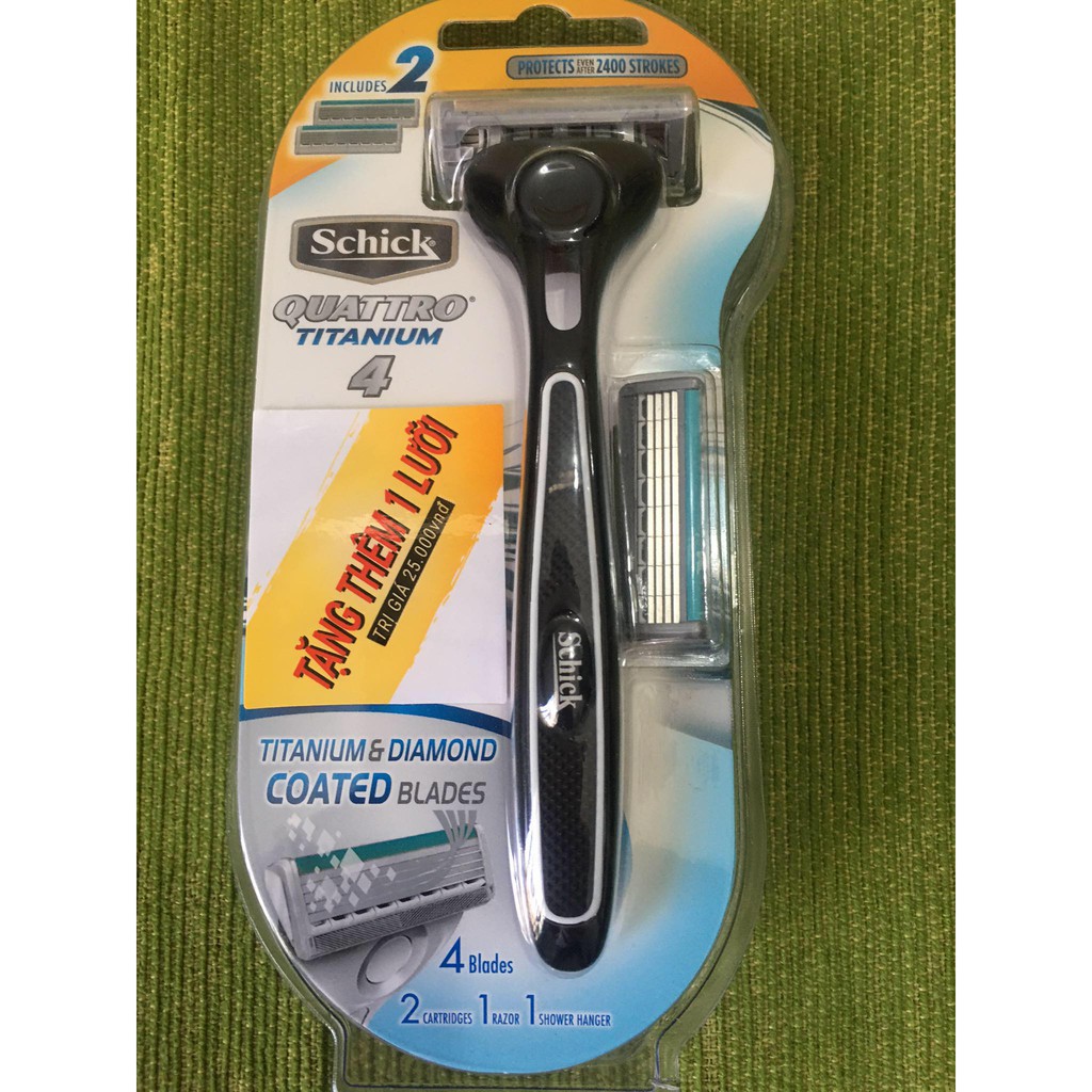 DAO CẠO SCHICK QUATTRO TITANIUM - CÔNG NGHỆ 4 LƯỠI DAO KÉP