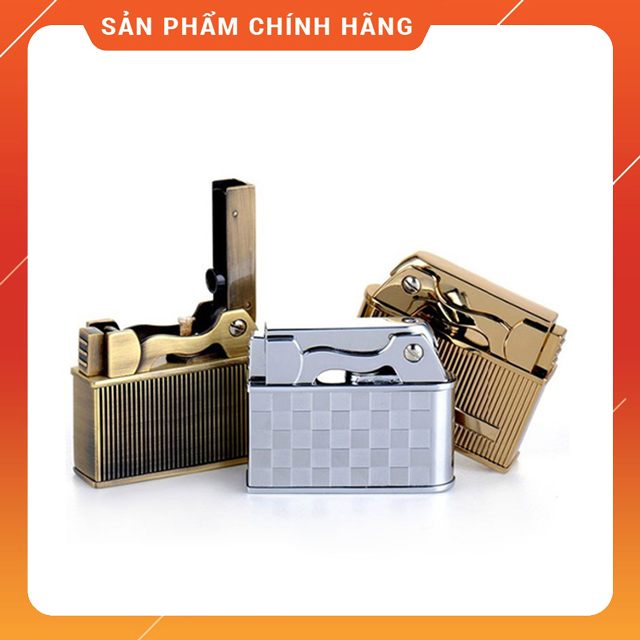Bật lửa xăng đá Jobon ZB-612 kiểu cổ, vân cá sấu, kích thước nhỏ gọn 5.6x4.2cm