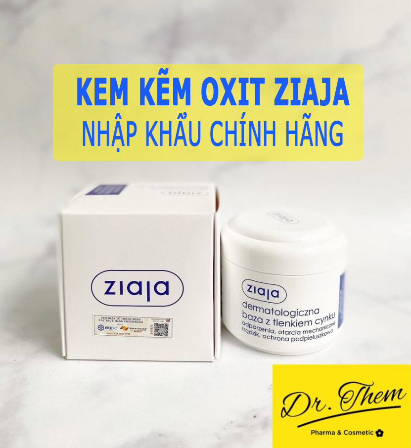 Kem Kẽm Oxit - Ziaja Dermatological Base With Zinc Oxide 80G