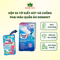 Hàng Đức - Hộp 50 miếng giặt chống phai và hút màu loang trên quần áo Denkmit hàng chính hãng