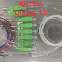 Bộ chia quang PLC 1x8 SC APC Bộ chia quang splitter 1x8 suy hao thấp vnz