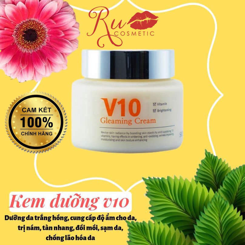 Kem Dưỡng Da Cao Cấp V10 Gleaming Cream Skinaz Hàn Quốc