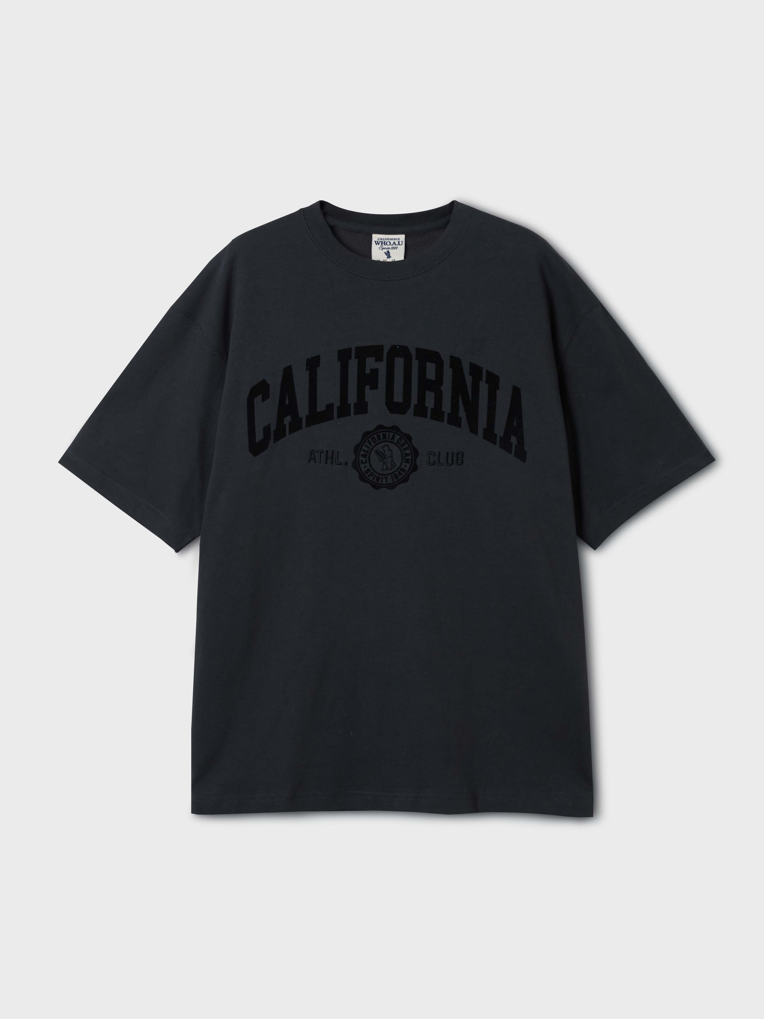 WHOAU Áo Thun California Letter Short Sleeve T-shirt_WHRAF2321U