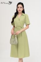 Rustic dress - Đầm xòe cổ đức IVY moda MS 48M8726
