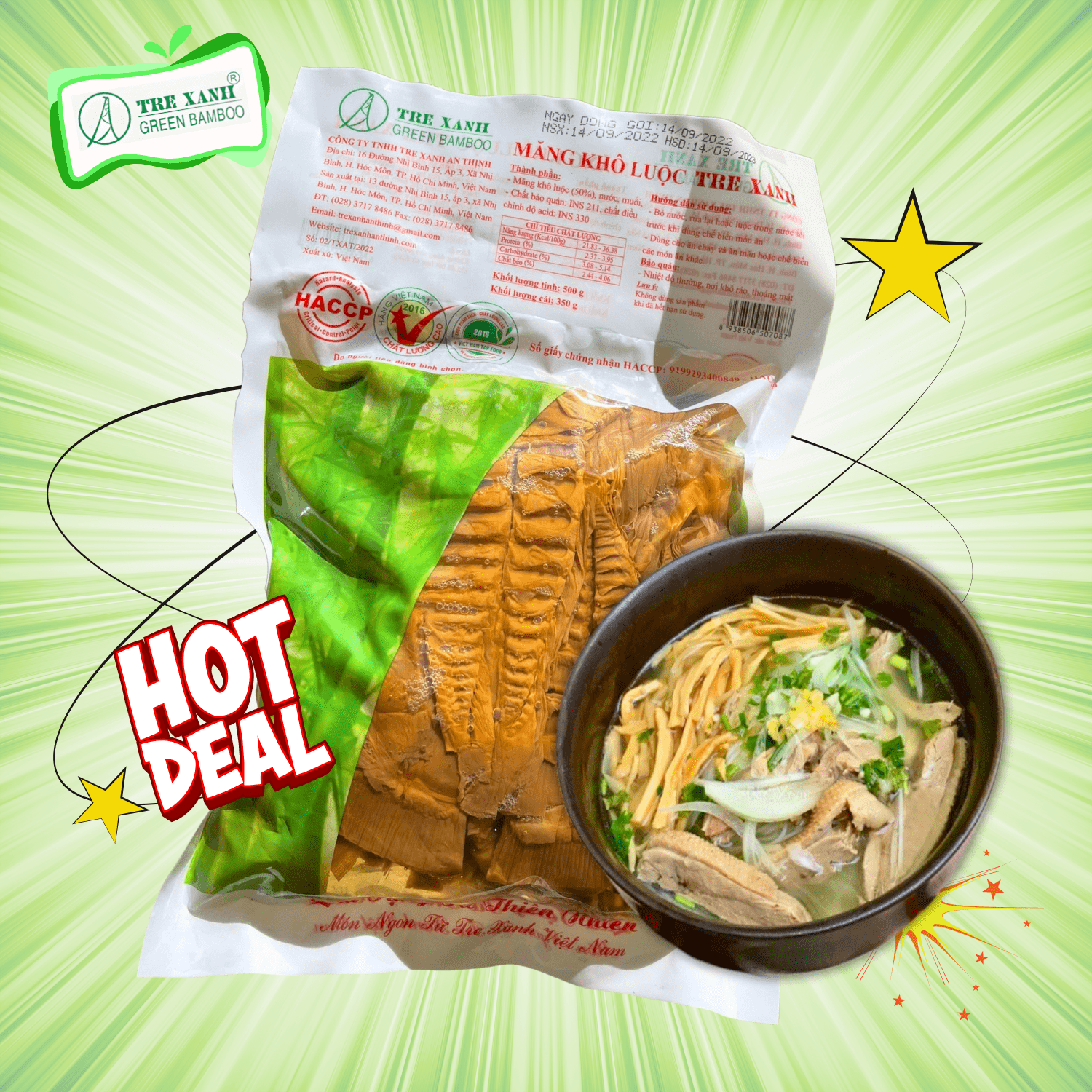 Măng Khô Luộc Măng Tre Tự Nhiên Thơm Ngon Tre Xanh An Thịnh