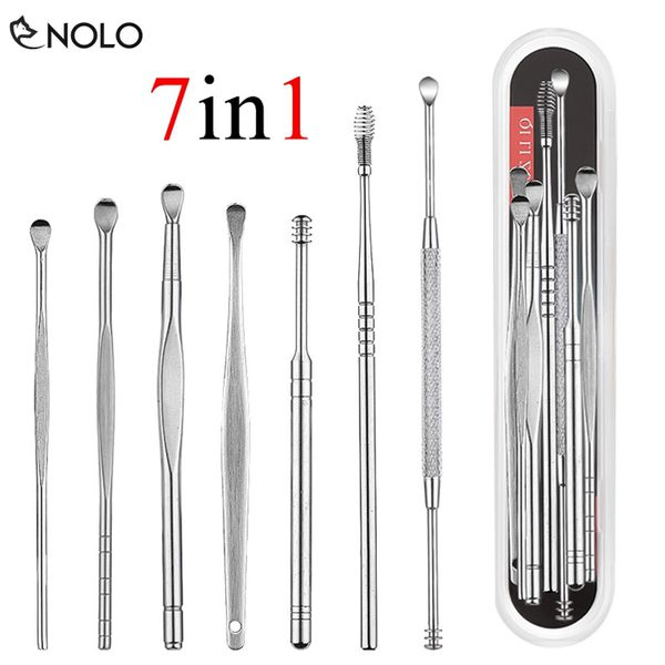 [Hcm][Xã Kho Giá Tốt] Bộ Dụng Cụ Lấy Ráy Tai 7 Món Bộ Lấy Ráy Tai Inox Tại Nhà Thiết Kế Nhỏ Gọn Dễ Dàng Mang Đi Dụng Cụ Không Thể Thiếu Trong Mọi Gia Đình