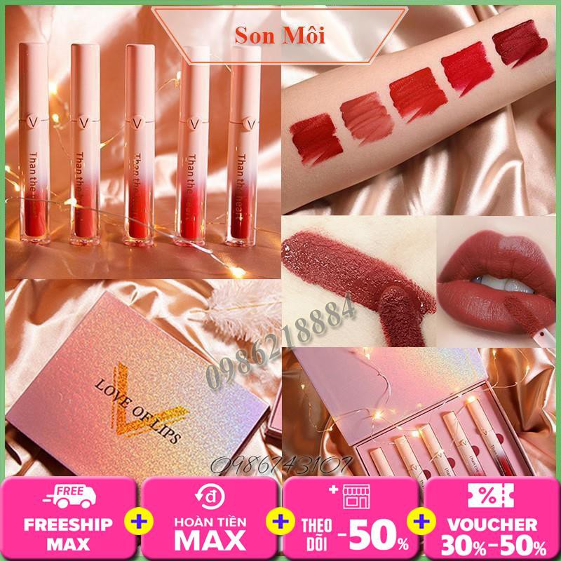 Bộ Son Kem Vde Love Of Lip Hộp Quà Tặng 5 Lọ