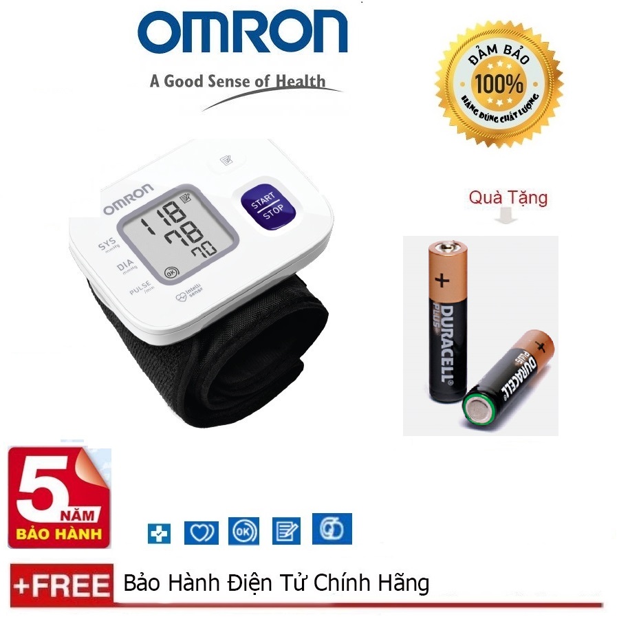 Máy Đo Huyết Áp Cổ Tay Omron Hem - 6161 Bảo Hành 5 Năm