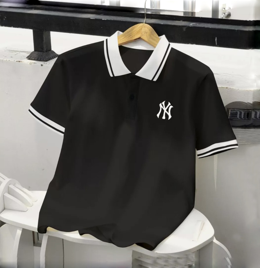 Áo MLB NY polo mắt chim xuất dư cổ bẻ thoáng mát cao cấp