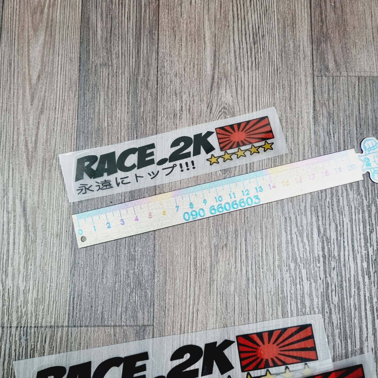 (TEM NỀN TRONG) Bộ sưu tập tem chữ RACE phong cách NHẬT 03 kích thước lựa chọn - TEM TRANG TRÍ XE MÁ