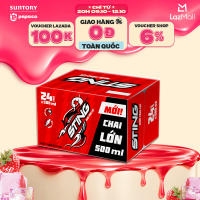 Thùng 24 Chai Nước Tăng Lực Sting Dâu (500ml/chai)