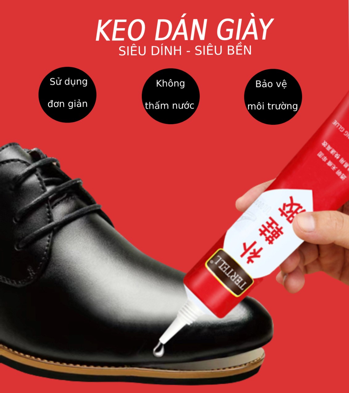 Keo dán Giày Dép TERTELL - Dán giày dép siêu dính siêu chắc chắn chống nước không hại da tay an toàn với mọi người