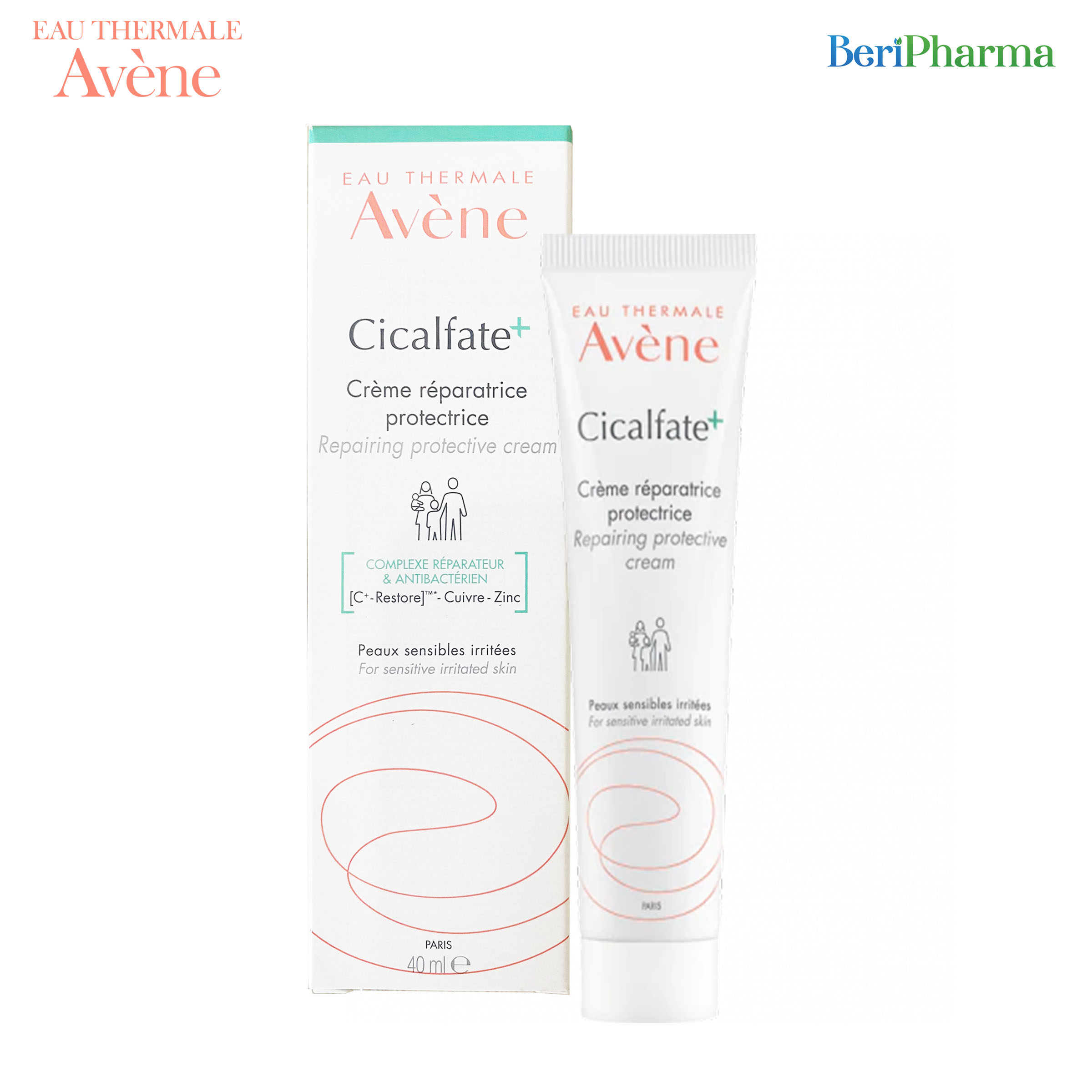 [Hcm]Avène Kem Phục Hồi Da Lành Sẹo Chống Nhiễm Khuẩn Cicalfate Cream 40Ml