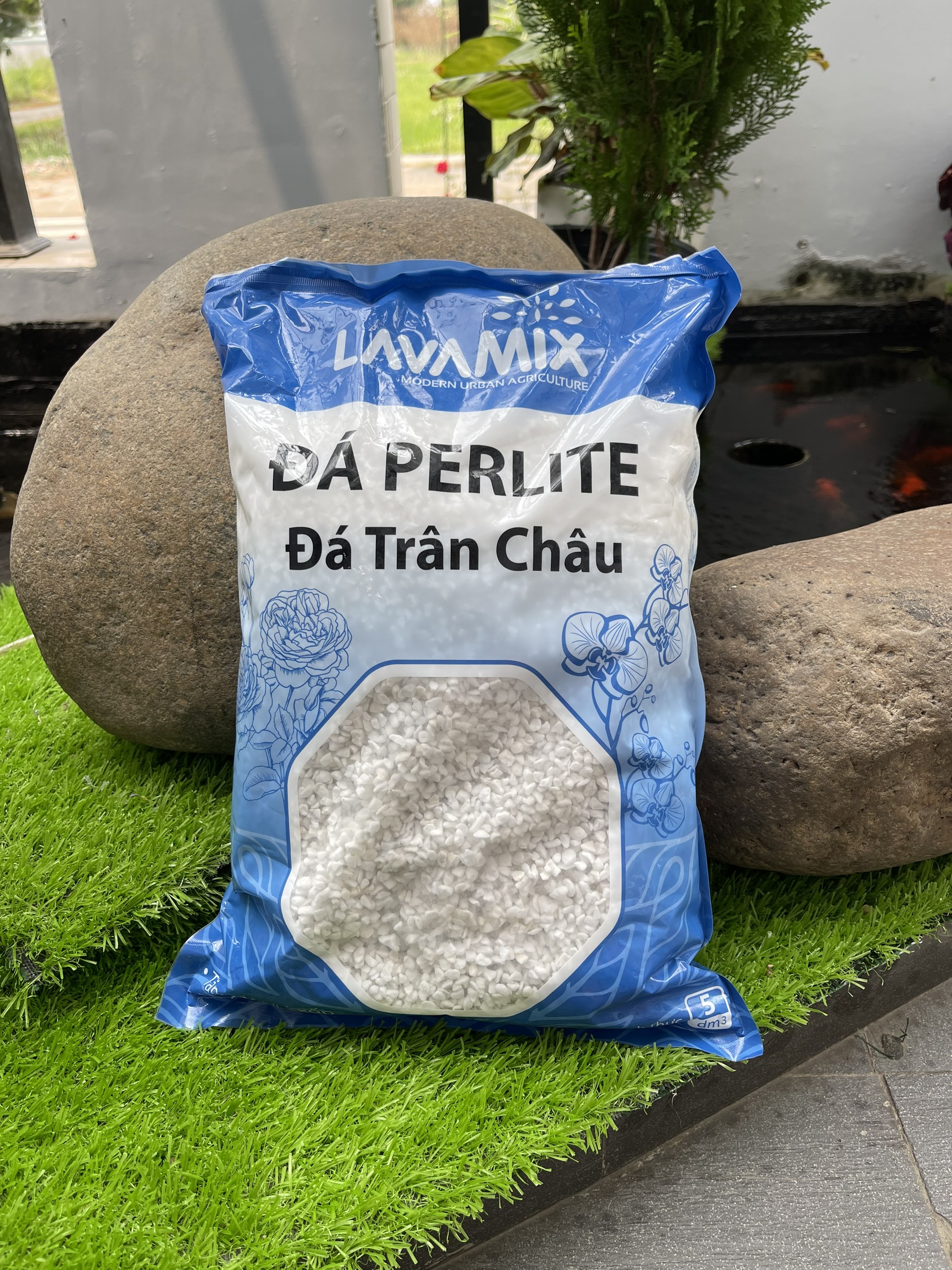 Đá perlite đá trân châu bao 5dm3 Lavamix  500gram