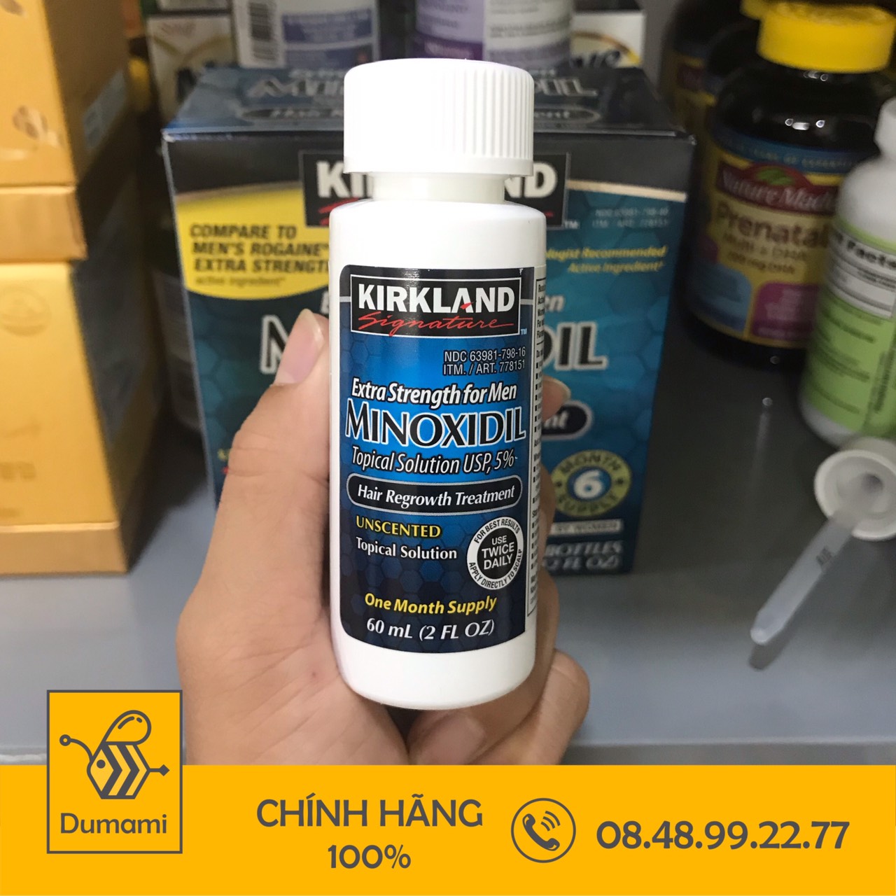 [Chính Hãng 13 Lọ] Dung Dịch Minoxidil 5% Kirkland Mọc Râu Tóc Của Mỹ 60Ml