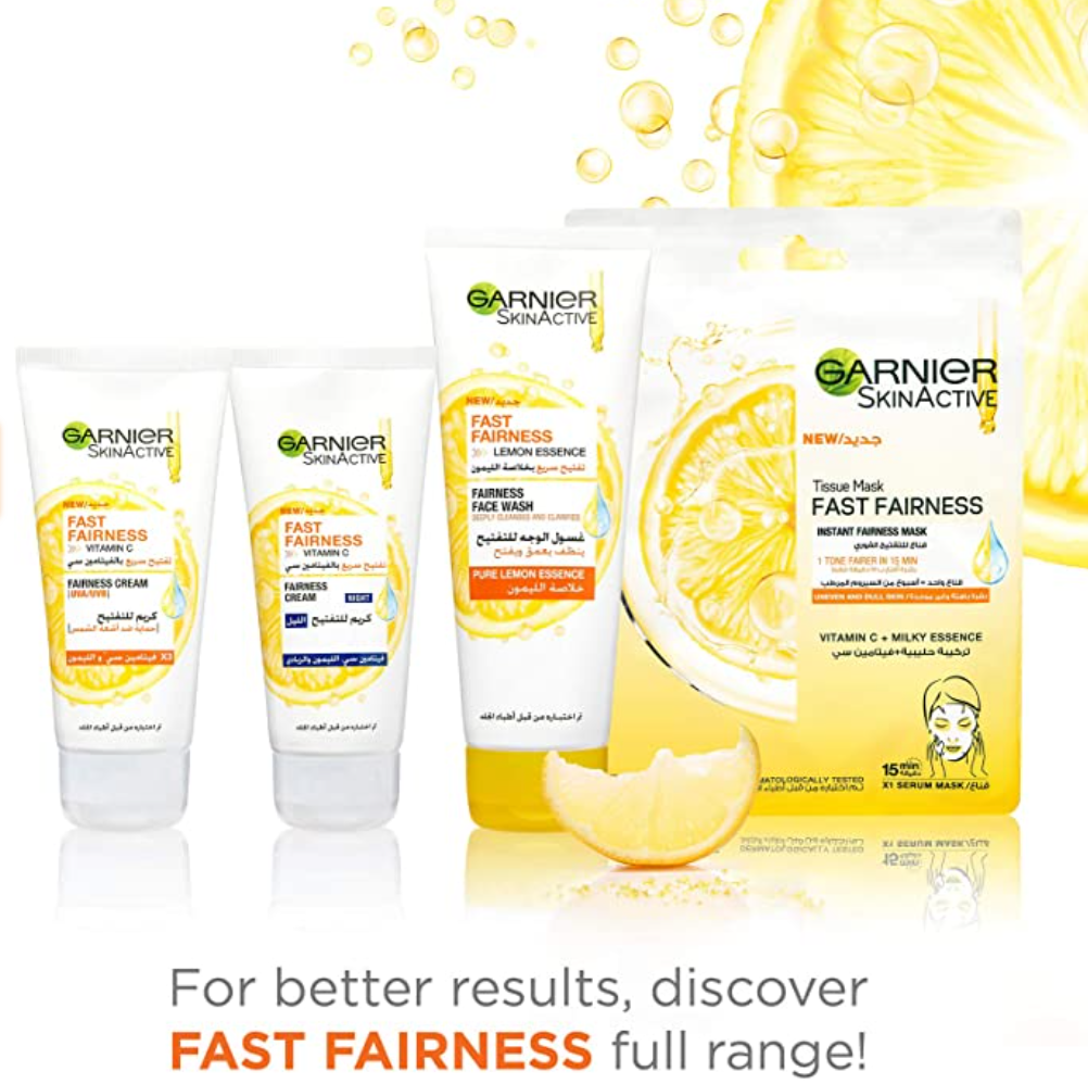 Set Dưỡng Trắng Da Cấp Tốc Vitaminc Pháp Garnier Fast Fairness Vitamin C