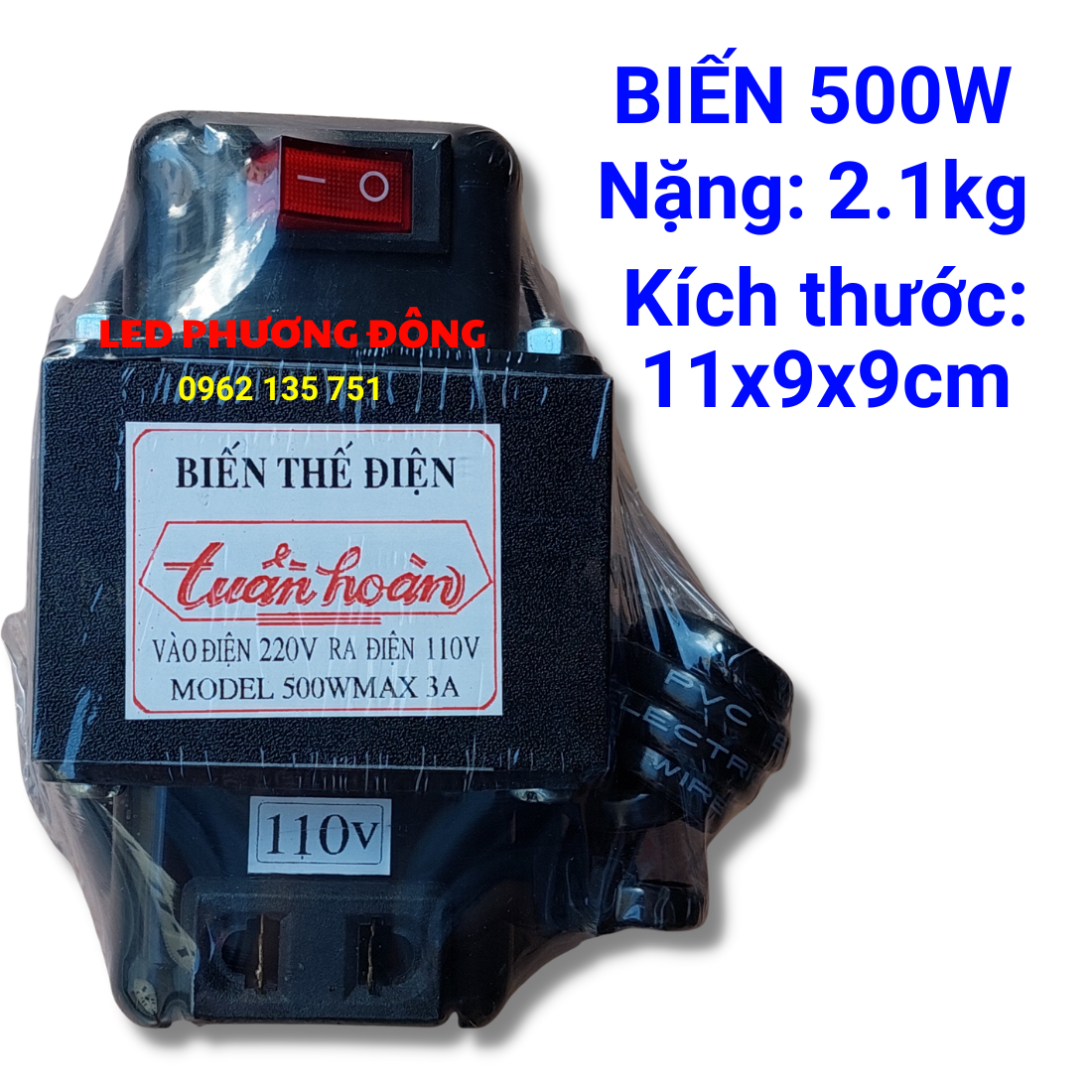 Biến áp chuyển điện 220V sang 110V 180W - 200W - 300W - 500W