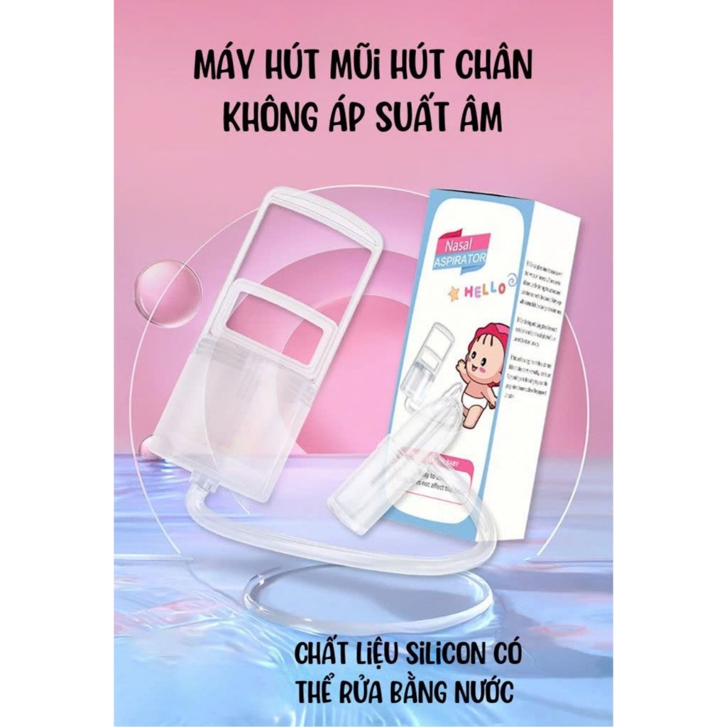 Dụng cụ hút mũi kéo tay Hello thế hệ mới chất liệu nhựa nguyên sinh lực hút mạnh an toàn cho bé Bebi123